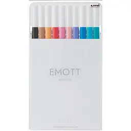 Набір лайнерів Uni Emott Fine Line Soft Pastel Color 0.4 мм 10 кольорів (PEM-SY/10C.02SPC)