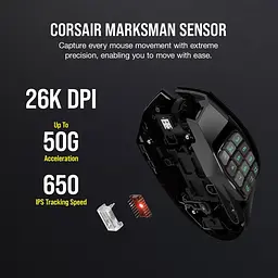 Миша комп'ютерна Corsair MMO Scimitar Elite Wireless (CH-9314311) - мініатюра 6
