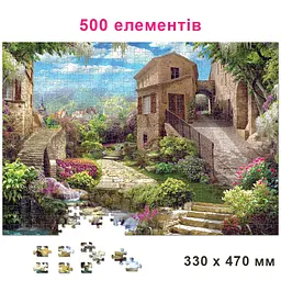Пазл класичний "Колаж з виходом у сад" 84900, 500 елементів - мініатюра 2
