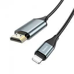 Адаптер Hoco UA15 High-definition on-screen cable for iP to HDTV Metal Gray