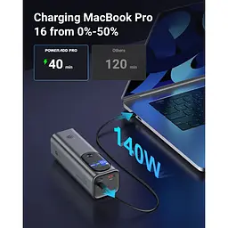 Портативний акумулятор POWERADD Pro 140W Power Bank 27000mAh - мініатюра 4