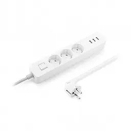 Подовжувач XiaomiXiaomi Power Strip 3 розетки + 3 USB XMCXB04QM White (NRB4030GL) - мініатюра 2