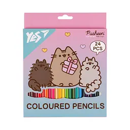 Олівці кольорові YES 24 кол Pusheen Stormy and Pip (290741)