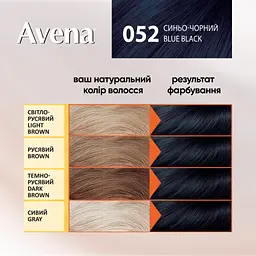 Cтійка крем-фарба для волосся Avena Rich Color синьо-чорний 52 133 мл - мініатюра 4