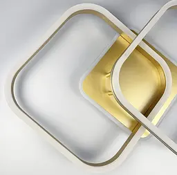 Стельова LED люстра на 2 ріжки квадратної форми з кольоровою RGB підсвіткою на основі | Арт. A 55071/2 | Line F - мініатюра 9