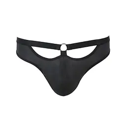Чоловічі сліпи з вирізами Passion 041 SLIP JOE S/M, Black екошкіра, відкриті сідниці - мініатюра 5