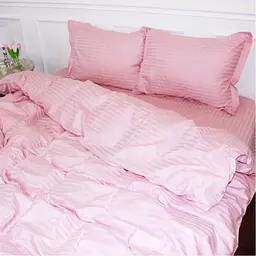 Постільна білизна MirSon SatinStripe 30-0007Pink 175х210 Двоспальний (2200005249871) - мініатюра 2