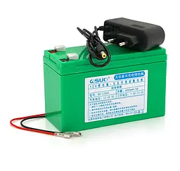 Акумуляторна батарея літієва QiSuo QS1206A 12V 6Ah Li-ion 18650 + зарядний пристрій 12,6В 1А