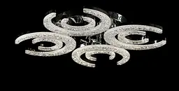 Світлодіодна люстра Splendid Ray L1655/4+4 LED (CH), білий, хром, 168 Вт, від 18-28 м² - мініатюра 2