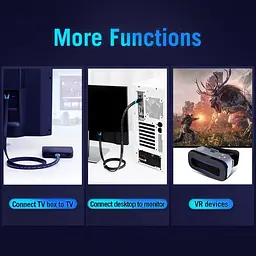 Кабель HDMI Vention HDMI 2.0 Flat HDMI Cable 1M Black (VAA-B02-L100) - мініатюра 3