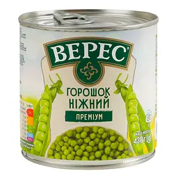 Горошок Верес Преміум ніжний зелений 420 г - мініатюра 3