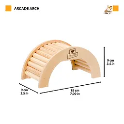 Іграшка для гризунів Ferplast Arcade Arch Wooden Hamster Toy 18x9x9 см 84660310 - мініатюра 2