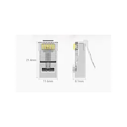 Конектор RJ45 UTP Cat.6 Modular 10 шт. Vention (IDDR0-10) - мініатюра 8