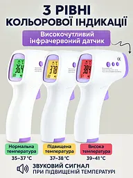 Термометр градусник безконтактний електронний для тіла предметів дітей та дорослих інфрачервоний цифровий пірометр лазерний медичний на батарейках - мініатюра 2