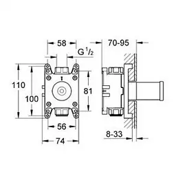 Прихована частина Grohe Grohtherm 35034000 - мініатюра 2