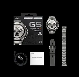Mibro Смарт-часи GS Explorer S 48мм, 1.32", 466x466, AMOLED, BT 5.3, Dual-band GPS, 10 ATM, суцільний титан - мініатюра 2