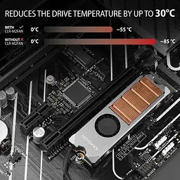 Радіатор з вентилятором для накопичувачів AXAGON CLR-M2FAN heatsink for M.2 SSD - мініатюра 5