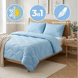 Набір Ideia NordicBlue ковдра 200х220 + 2 подушки 50х70 блакитний 8-36202 - мініатюра 1