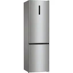 Холодильник із нижньою морозильною камерою Gorenje NRK6202EBXL4 200х60х60см 2 двері 235(96) л А++ NoFrost+ LED дисплей чорний (NRK6202EBXL4)
