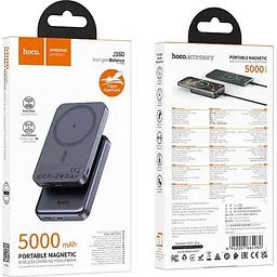 Зовнішній акумулятор Hoco J160 5000mAh 20W Black [161348] - мініатюра 7