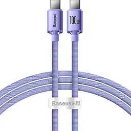 Кабель Baseus Crystal Shine Series Fast Charging Cable Type-C to Type-C 100W 1.2m CAJY000605 Purple