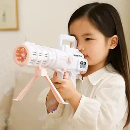 Базука з мильними бульбашками Bazooka Bubble Gun для запуску бульбашок, вулиці, свят і активних ігор - мініатюра 4