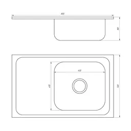 Мийка кухонна Mira MR 8050 R D Decor Right прямокутна 800х500х180 мм 30412 - мініатюра 3