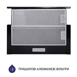 Витяжка телескопічна Minola HTL 6614 BL 1000 LED - мініатюра 2