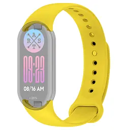 Силіконовий ремінець для фітнес браслетів Xiaomi Mi Band 8 Smart Band 9, Silicone, yellow, зі зручною застібкою, на фітнес трекер та смарт годинник, ArmorStandart (ARM68019)