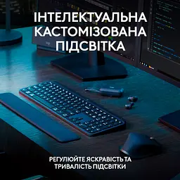 Клавіатура Logitech MX Keys S Wireless UA Graphite (920-011593) - мініатюра 5