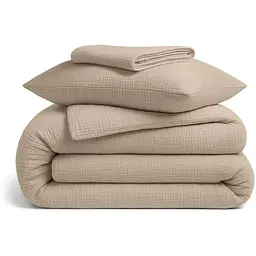 Комплект постільної білизни Cosas Beige CS1 Підлітковий муслін магнолія (Muslin_050Beige_El90-050Beige_155)