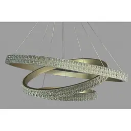 Підвісна люстра LED у зал Linisoln 1956 металевий Champagne Metallic LED-стрічка 80*60*40 см 140 Вт - мініатюра 3