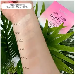 Пудра компактна TopFace Skin Editor Matte Finishing Powder PT263 відтінок 06, 10 г - мініатюра 3