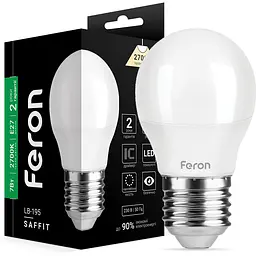 Світлодіодна лампа Feron LB-195  G45 230V 7W  E27 2700K (25811)