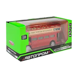 Іграшка Автобус металевий АВТОПРОМ Convertible Bus 10033 Червоний shop (6906231378274)