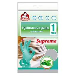 Рукавички господарські Помічниця Supreme з ароматом м'яти Універсальні розмір 8 (L) (4820012349043)