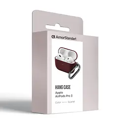 Силіконовий чохол для навушників Apple AirPods Pro 3, Hang Case, коричневий, ультратонкий захисний кейс товщиною 2 мм, захист від подряпин, пилу та ударів, компактний, з карабіном для кріплення, ArmorStandart (ARM88283) - мініатюра 8