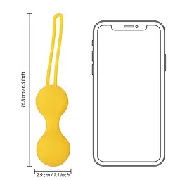 Набір вагінальних кульок Loveline Kegel Ball Exercise Set 3 шт (жовтий) - мініатюра 23