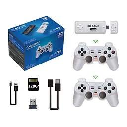 Ігрова приставка геймстик консоль Powkiddy Boyhom Y6 3D Linux Game Stick 128GB S905X2 + 11000 відеоігор - мініатюра 3