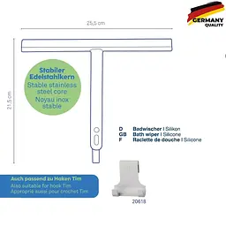 Склоочисник для ванної кімнати Kela Toni світло-сірий 21.5 x 25.5 см (20653) - мініатюра 3