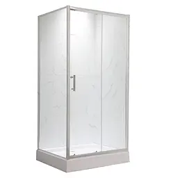 Душова кабіна з низьким піддоном Mixxus Hard SCT01-100x90x198-Tr прозоре скло 5мм New (в 2 ящ) chrome MI8368, Хром, прозорий, хром