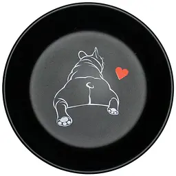 Миска для собак Croci Bulldog Lovers метал зі спинкою, 0,4 л
