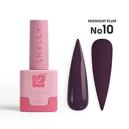 Гель-лак для нігтів 10 Midnight Plum Shelly 12 мл - мініатюра 1
