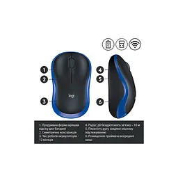 Мишка Logitech M185 blue (910-002236) - мініатюра 4