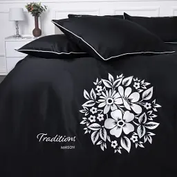 Підковдра MirSon Traditions 0055 Сатин Elit Black Pearl 110х140 см (2200008706197) - мініатюра 3