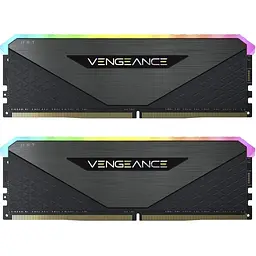 Модуль пам'яті для комп'ютера DDR4 32GB (2x16GB) 3600 MHz Vengeance RGB RT Black Corsair (CMN32GX4M2Z3600C18)
