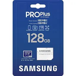 Карта пам'яті Samsung microSDXC PRO Plus 128GB Class 10 UHS-I U3 V30 A2 + SD Adapter (MB-MD128SA) [112859] - мініатюра 8