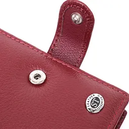 Практична візитниця з натуральної шкіри ST Leather 22468 бордова - мініатюра 5