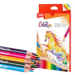 Олівці кольорові Deli EC00310 ColoRun 18 кольорів - мініатюра 1