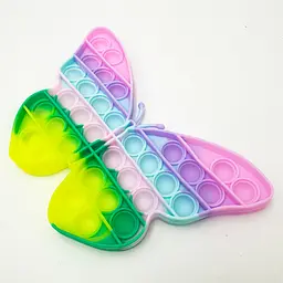 Сенсорна іграшка антистрес силіконова нескінченна пухирець поп іт UKC Pop It Fidget метелик різнокольоровий - мініатюра 3